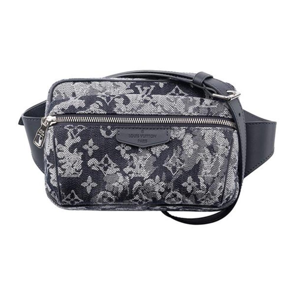 Louis Vuitton Monogram Denim Leather Blue Navy Waist Bag Body Bag